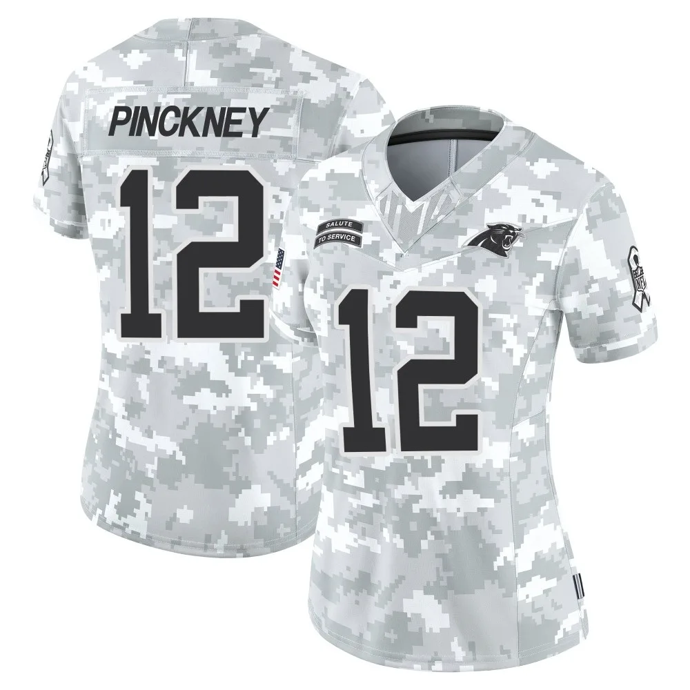 Women's Carolina Panthers Sam Pinckney Nike 2024 Salute to Service Limited Arctic Camo Jersey Women's Carolina Panthers Sam Pinckney Nike 2024 Salute to Service Limited Arctic Camo Jersey