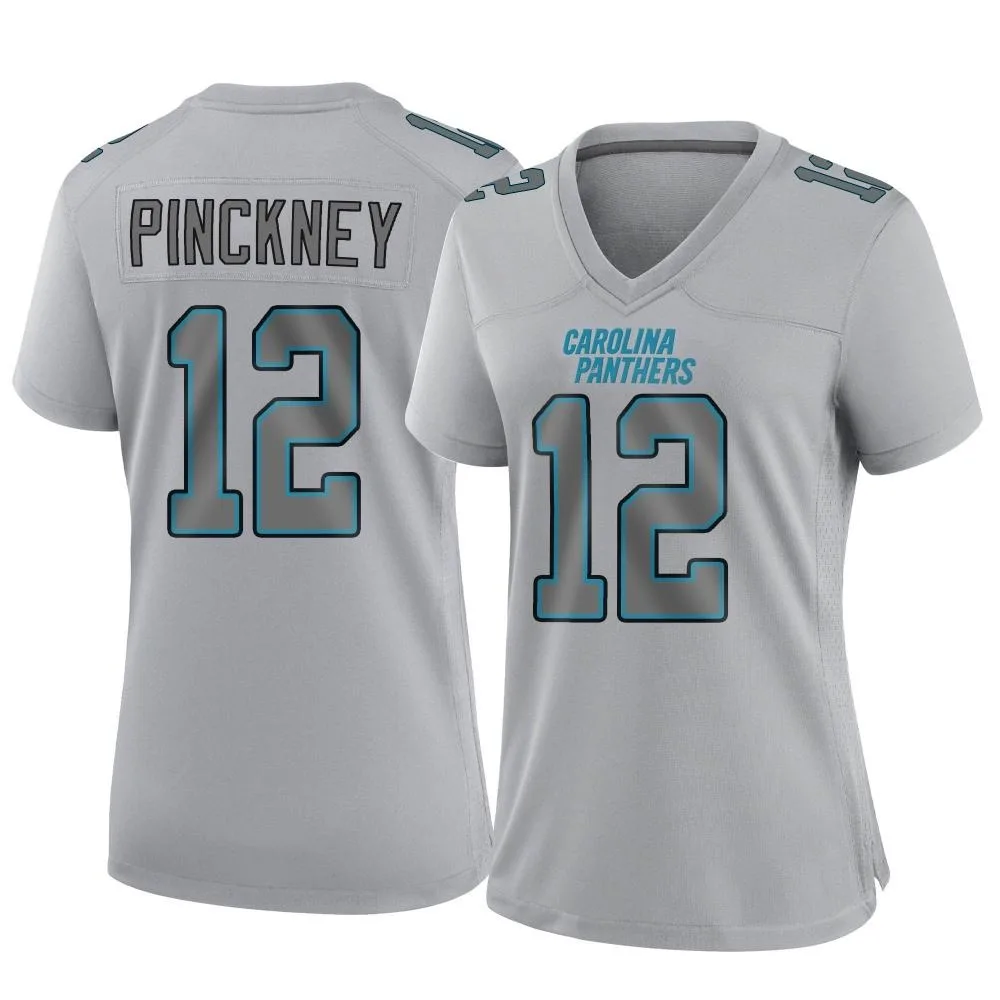 Women's Carolina Panthers Sam Pinckney Nike Atmosphere Fashion Game Gray Jersey Women's Carolina Panthers Sam Pinckney Nike Atmosphere Fashion Game Gray Jersey