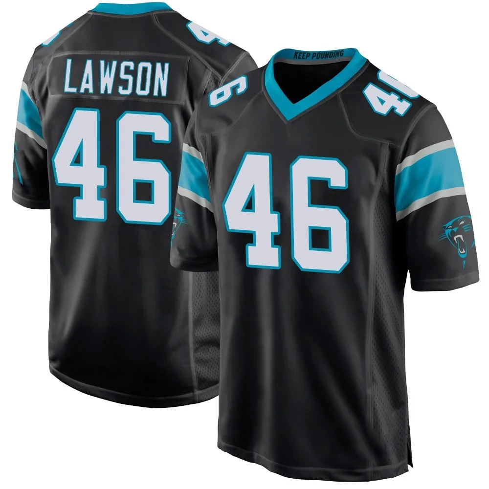 Men's Carolina Panthers Shaq Lawson Nike Team Color Game Black Jersey Men's Carolina Panthers Shaq Lawson Nike Team Color Game Black Jersey