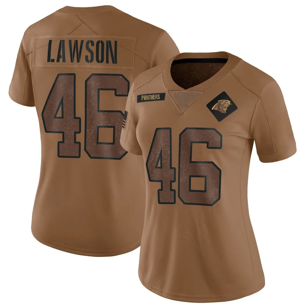 Women's Carolina Panthers Shaq Lawson Nike 2023 Salute To Service Limited Brown Jersey Women's Carolina Panthers Shaq Lawson Nike 2023 Salute To Service Limited Brown Jersey