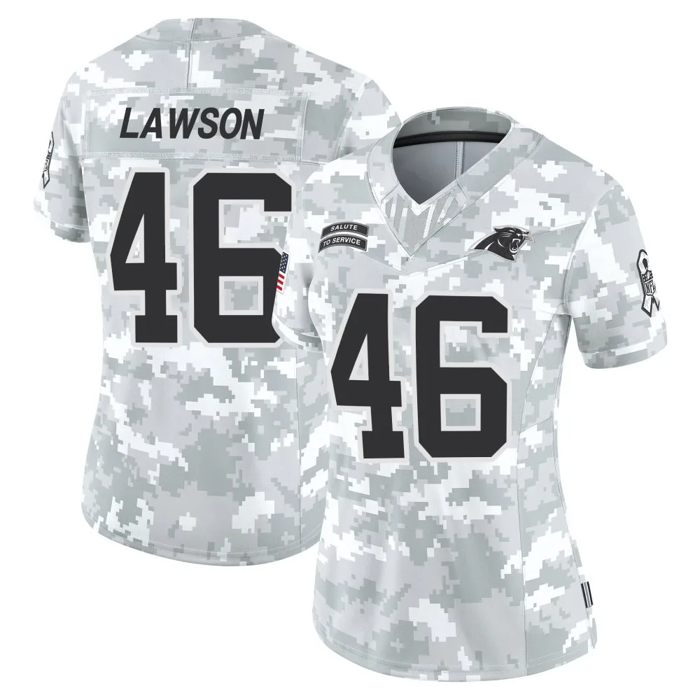 Women's Carolina Panthers Shaq Lawson Nike 2024 Salute to Service Limited Arctic Camo Jersey Women's Carolina Panthers Shaq Lawson Nike 2024 Salute to Service Limited Arctic Camo Jersey