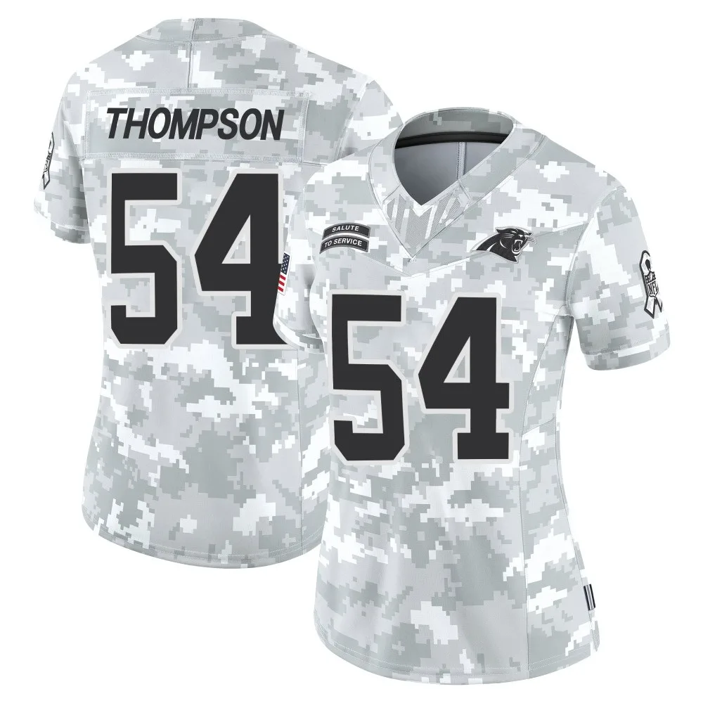 Women's Carolina Panthers Shaq Thompson Nike 2024 Salute to Service Limited Arctic Camo Jersey Women's Carolina Panthers Shaq Thompson Nike 2024 Salute to Service Limited Arctic Camo Jersey
