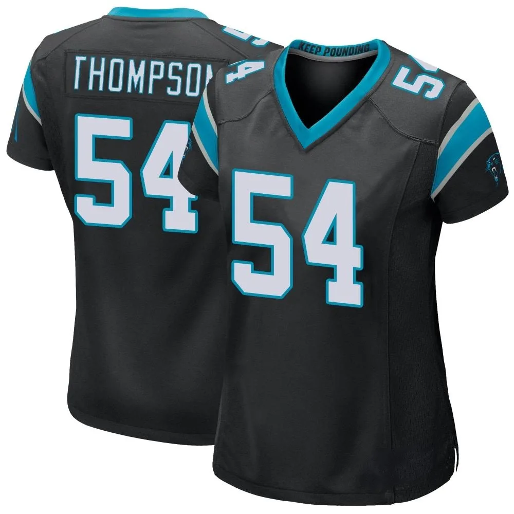 Women's Carolina Panthers Shaq Thompson Nike Team Color Game Black Jersey Women's Carolina Panthers Shaq Thompson Nike Team Color Game Black Jersey