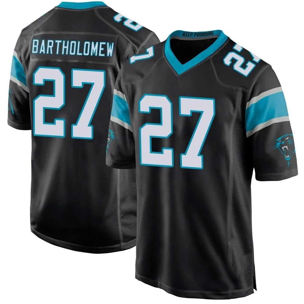 Men's Carolina Panthers Shemar Bartholomew Nike Team Color Game Black Jersey Men's Carolina Panthers Shemar Bartholomew Nike Team Color Game Black Jersey