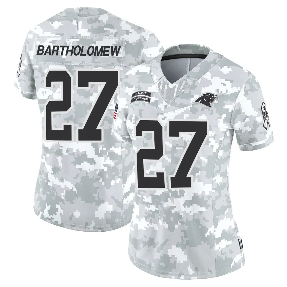 Women's Carolina Panthers Shemar Bartholomew Nike 2024 Salute to Service Limited Arctic Camo Jersey Women's Carolina Panthers Shemar Bartholomew Nike 2024 Salute to Service Limited Arctic Camo Jersey