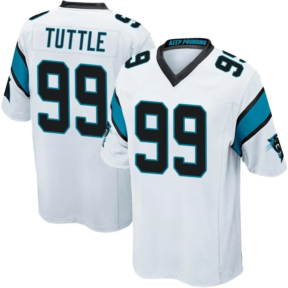 Men's Carolina Panthers Shy Tuttle Nike Game White Jersey Men's Carolina Panthers Shy Tuttle Nike Game White Jersey