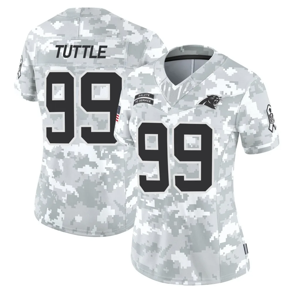 Women's Carolina Panthers Shy Tuttle Nike 2024 Salute to Service Limited Arctic Camo Jersey Women's Carolina Panthers Shy Tuttle Nike 2024 Salute to Service Limited Arctic Camo Jersey