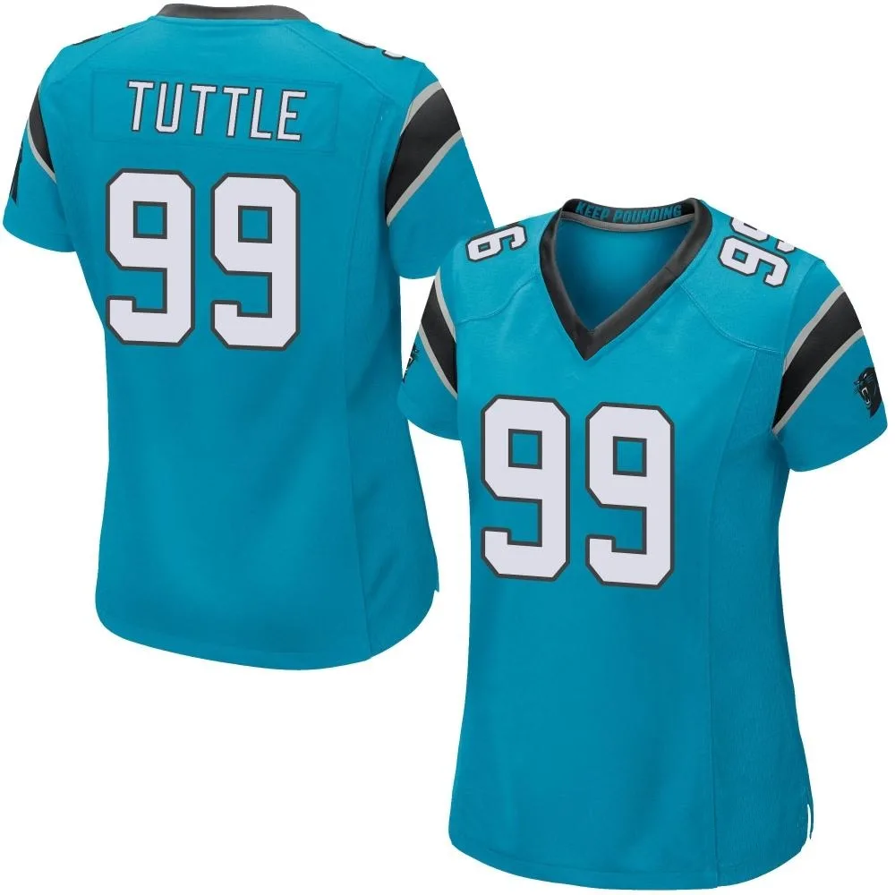 Women's Carolina Panthers Shy Tuttle Nike Alternate Game Blue Jersey Women's Carolina Panthers Shy Tuttle Nike Alternate Game Blue Jersey