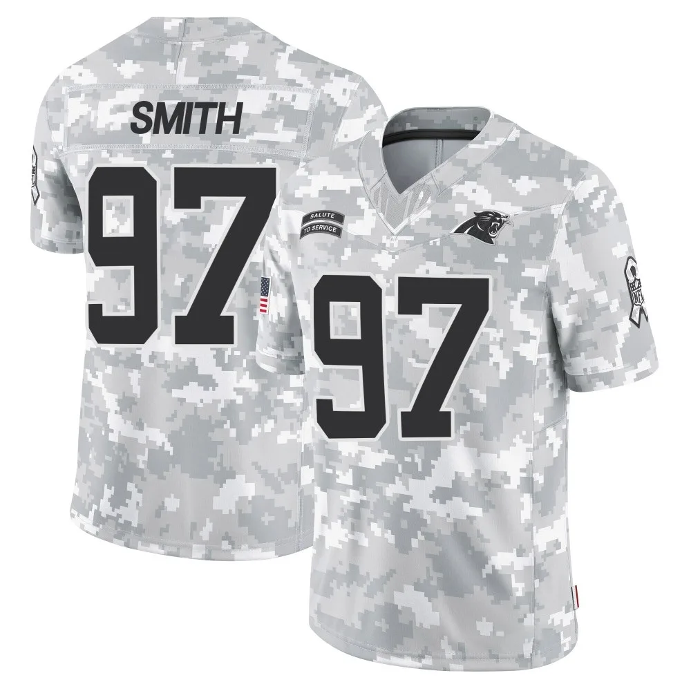 Men's Carolina Panthers T.j. Smith Nike 2024 Salute to Service Limited Arctic Camo Jersey Men's Carolina Panthers T.j. Smith Nike 2024 Salute to Service Limited Arctic Camo Jersey