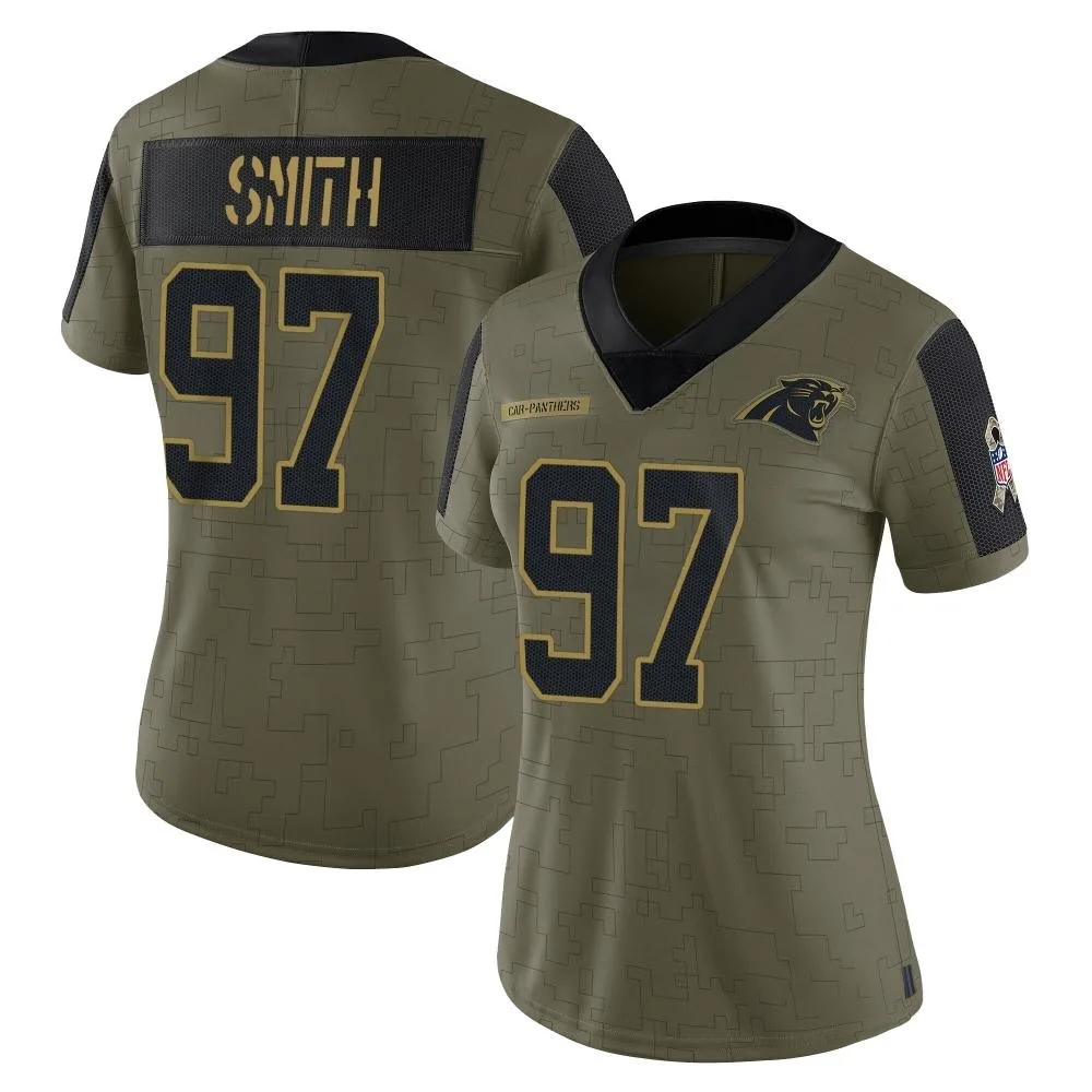 Women's Carolina Panthers T.j. Smith Nike 2021 Salute To Service Limited Olive Jersey Women's Carolina Panthers T.j. Smith Nike 2021 Salute To Service Limited Olive Jersey