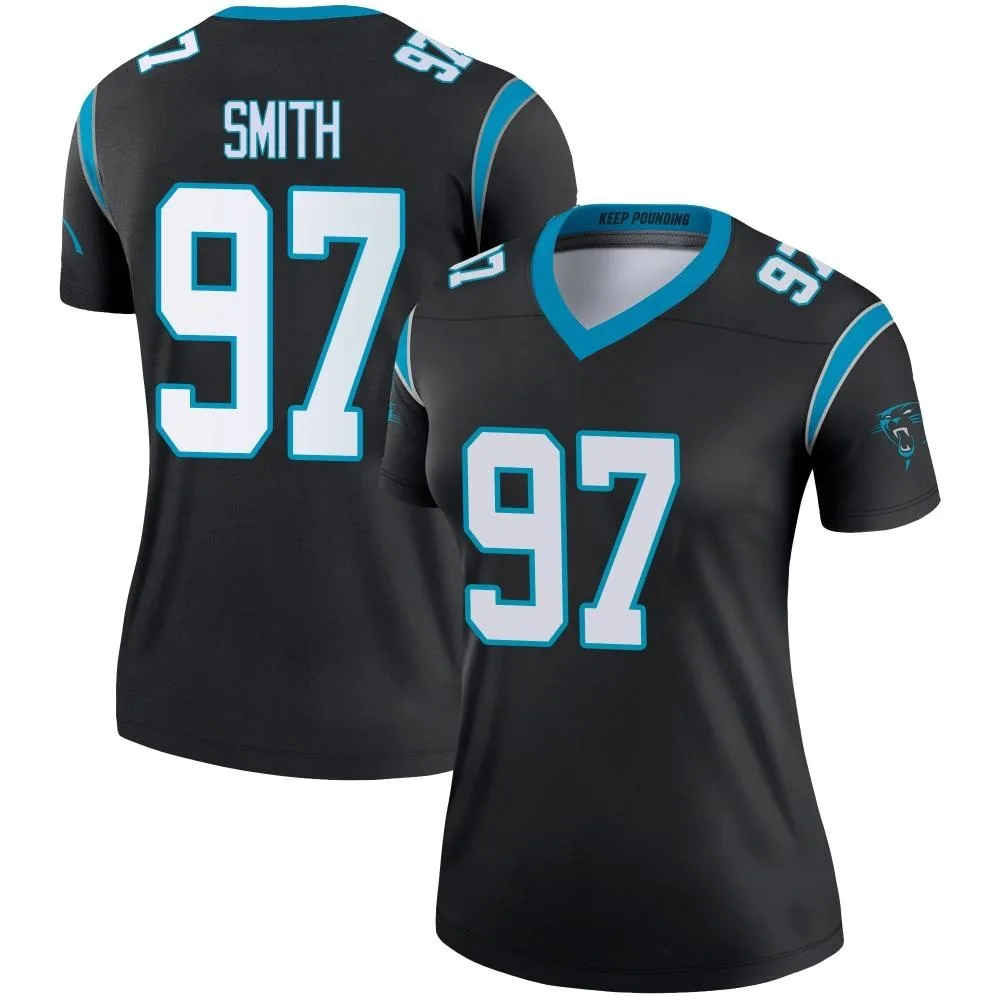 Women's Carolina Panthers T.j. Smith Nike Legend Black Jersey Women's Carolina Panthers T.j. Smith Nike Legend Black Jersey