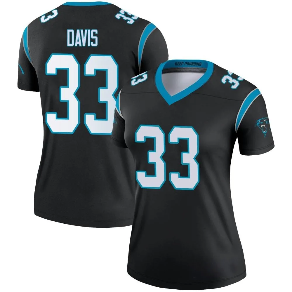 Women's Carolina Panthers Tae Davis Nike Legend Black Jersey Women's Carolina Panthers Tae Davis Nike Legend Black Jersey