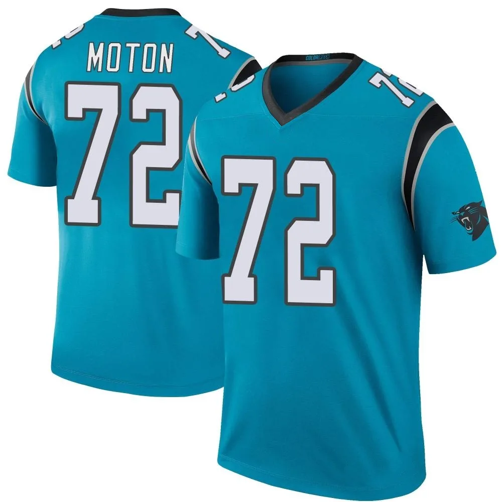 Men's Carolina Panthers Taylor Moton Nike Color Rush Legend Blue Jersey Men's Carolina Panthers Taylor Moton Nike Color Rush Legend Blue Jersey