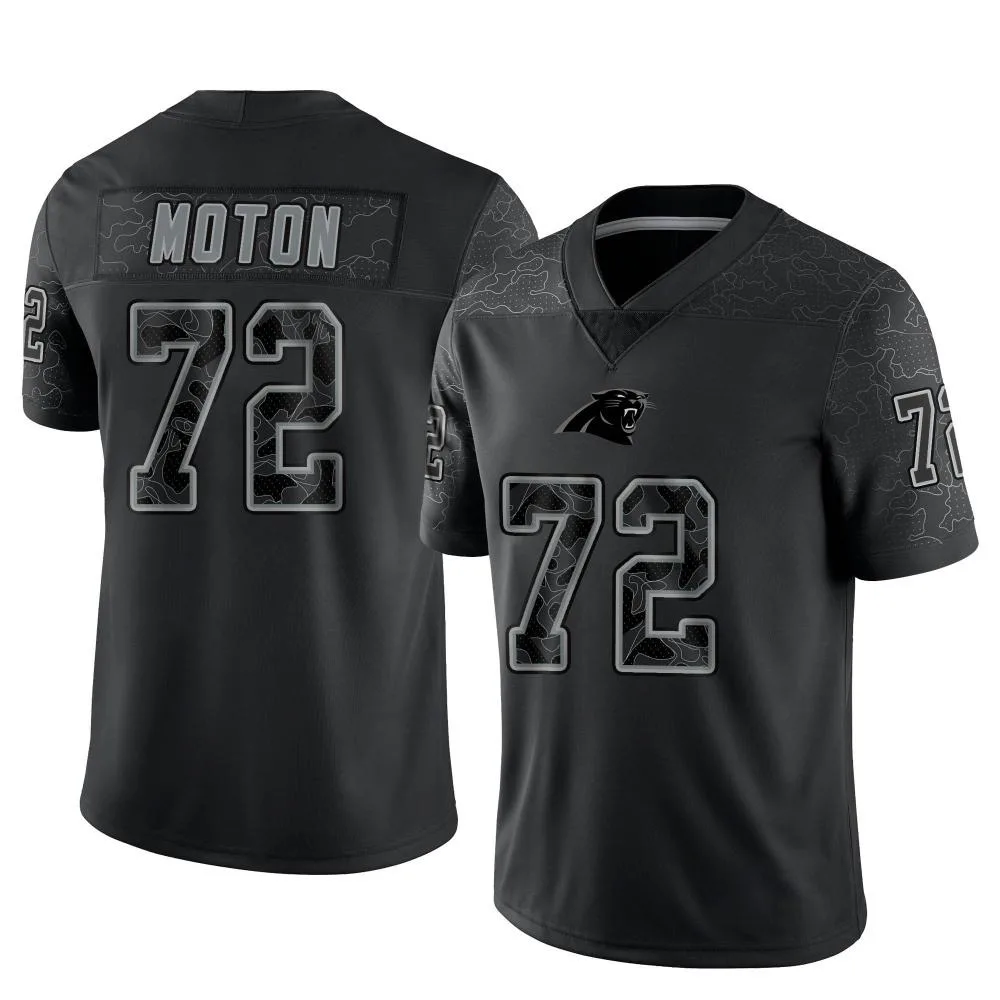 Men's Carolina Panthers Taylor Moton Nike Reflective Limited Black Jersey Men's Carolina Panthers Taylor Moton Nike Reflective Limited Black Jersey