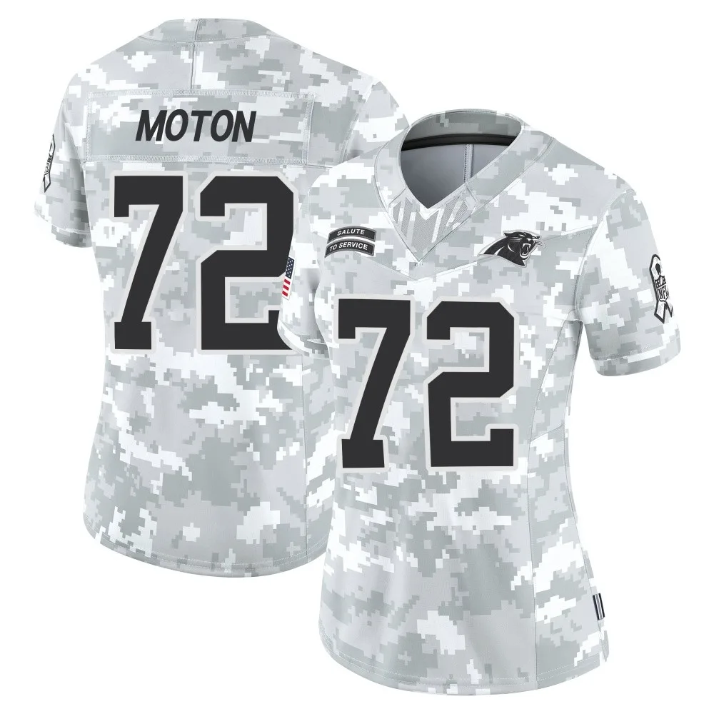 Women's Carolina Panthers Taylor Moton Nike 2024 Salute to Service Limited Arctic Camo Jersey Women's Carolina Panthers Taylor Moton Nike 2024 Salute to Service Limited Arctic Camo Jersey