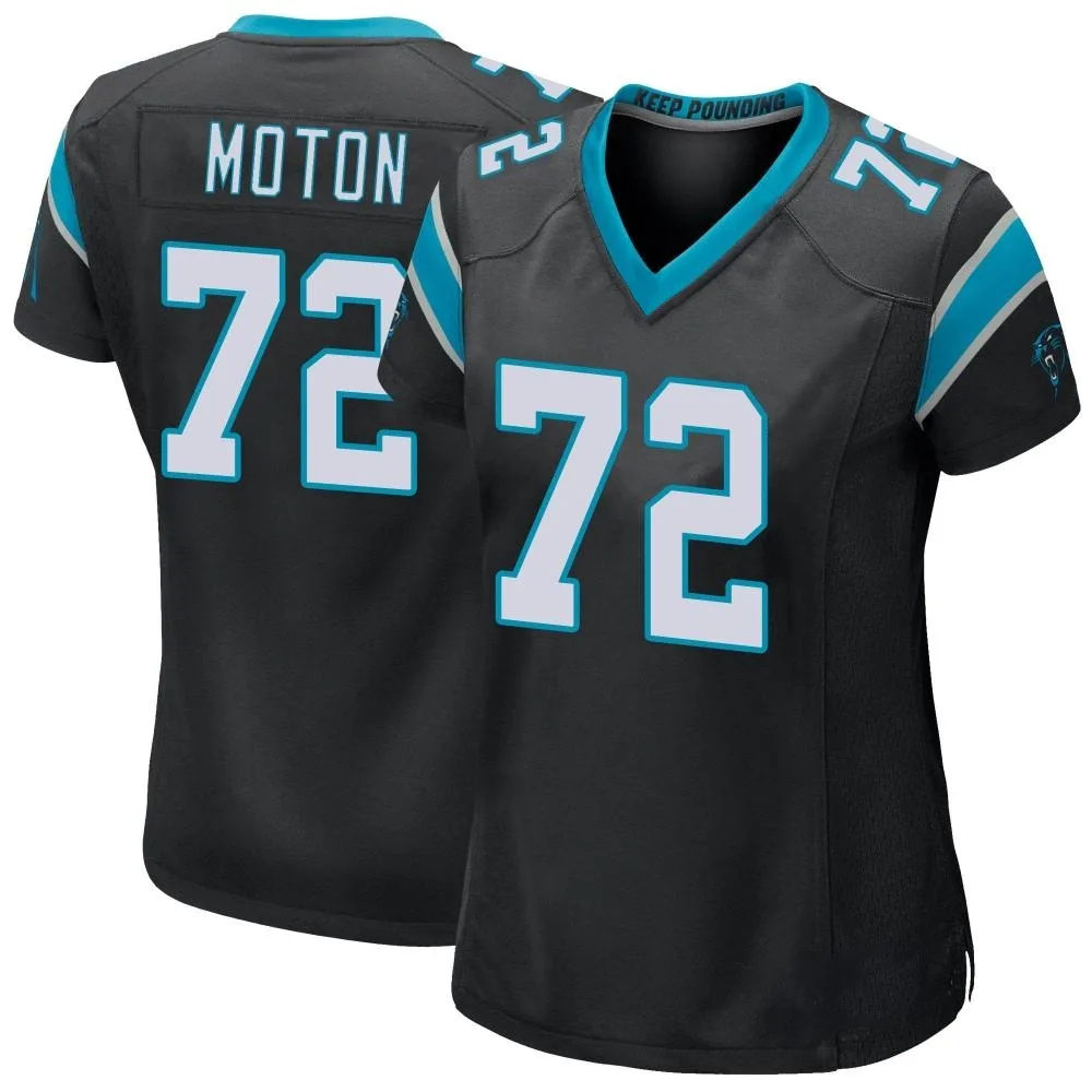 Women's Carolina Panthers Taylor Moton Nike Team Color Game Black Jersey