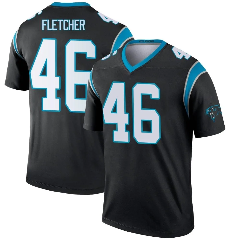 Men's Carolina Panthers Thomas Fletcher Nike Legend Black Jersey Men's Carolina Panthers Thomas Fletcher Nike Legend Black Jersey