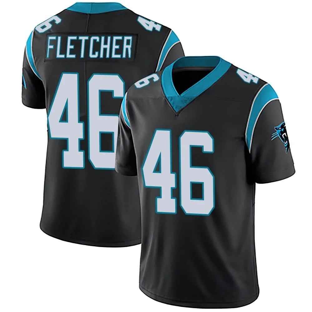 Men's Carolina Panthers Thomas Fletcher Nike Team Color Vapor Untouchable Limited Black Jersey Men's Carolina Panthers Thomas Fletcher Nike Team Color Vapor Untouchable Limited Black Jersey