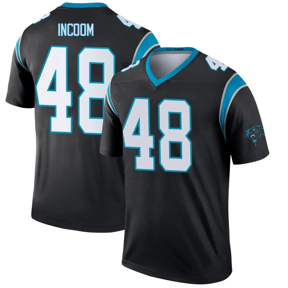 Men's Carolina Panthers Thomas Incoom Nike Legend Black Jersey Men's Carolina Panthers Thomas Incoom Nike Legend Black Jersey