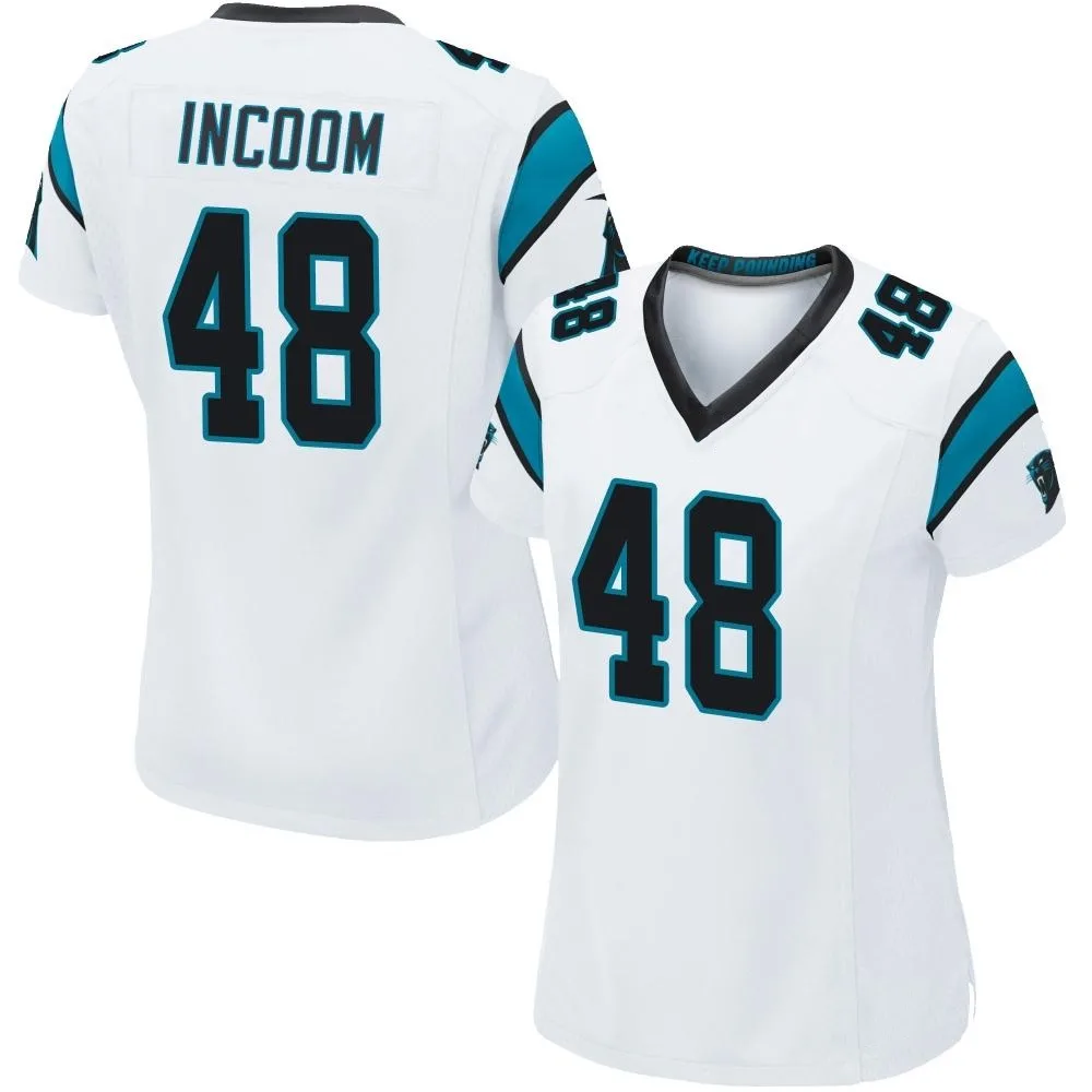 Women's Carolina Panthers Thomas Incoom Nike Game White Jersey Women's Carolina Panthers Thomas Incoom Nike Game White Jersey