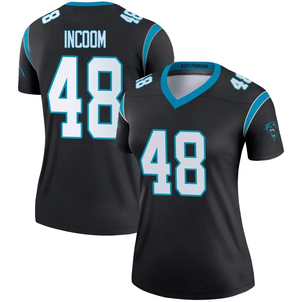 Women's Carolina Panthers Thomas Incoom Nike Legend Black Jersey Women's Carolina Panthers Thomas Incoom Nike Legend Black Jersey