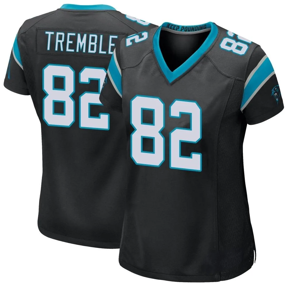 Women's Carolina Panthers Tommy Tremble Nike Team Color Game Black Jersey Women's Carolina Panthers Tommy Tremble Nike Team Color Game Black Jersey