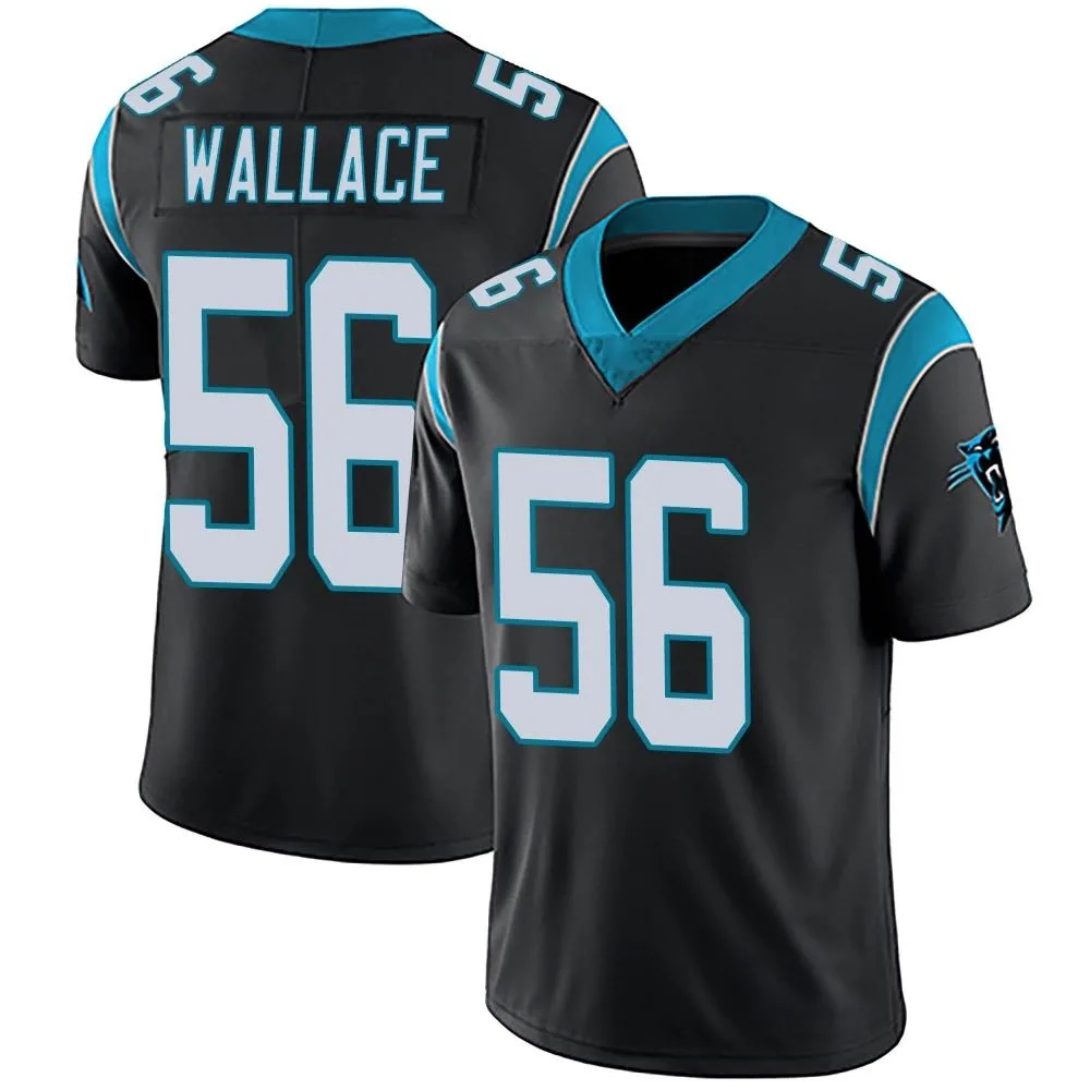 Men's Carolina Panthers Trevin Wallace Nike Team Color Vapor Untouchable Limited Black Jersey Men's Carolina Panthers Trevin Wallace Nike Team Color Vapor Untouchable Limited Black Jersey