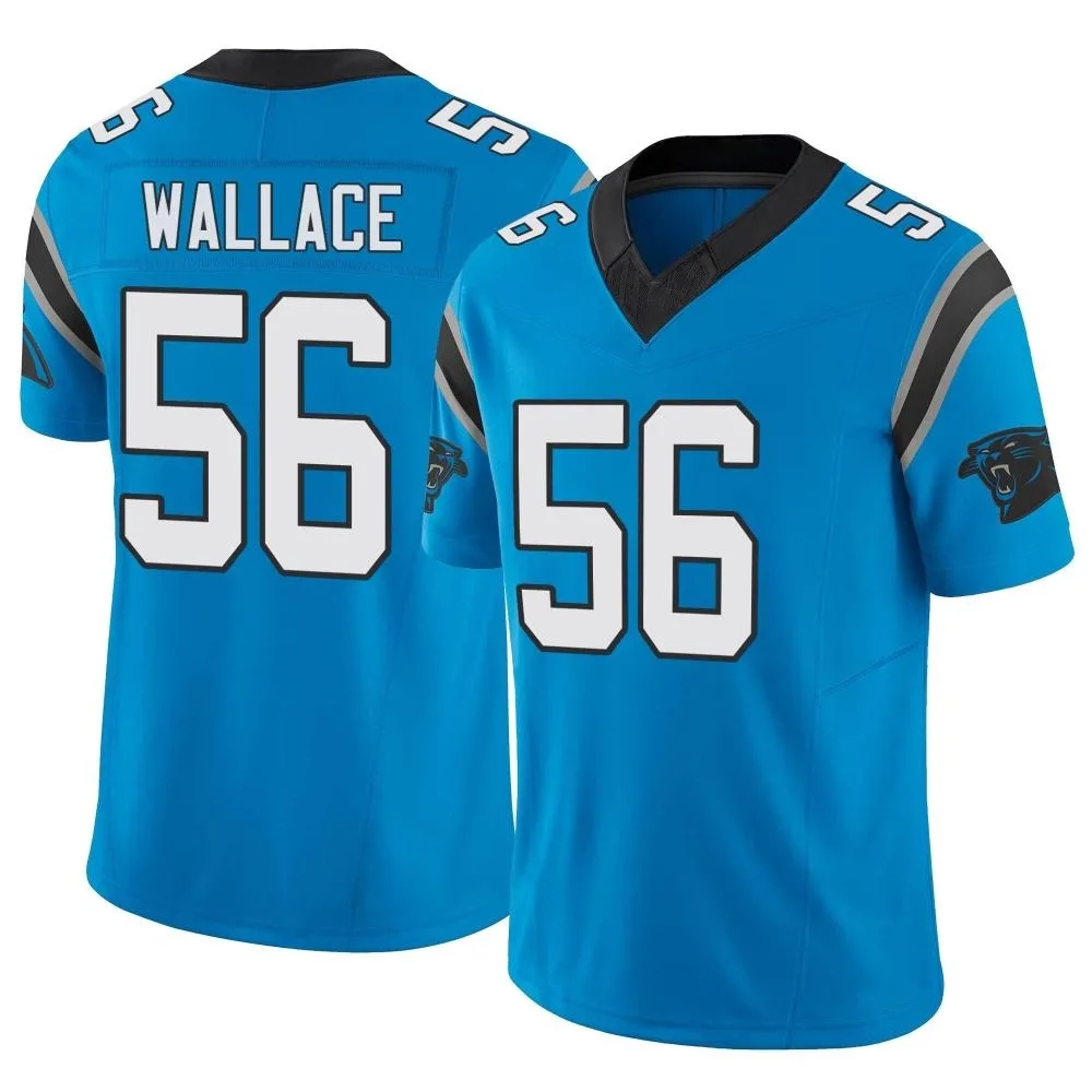 Men's Carolina Panthers Trevin Wallace Nike Vapor F.U.S.E. Limited Blue Jersey Men's Carolina Panthers Trevin Wallace Nike Vapor F.U.S.E. Limited Blue Jersey