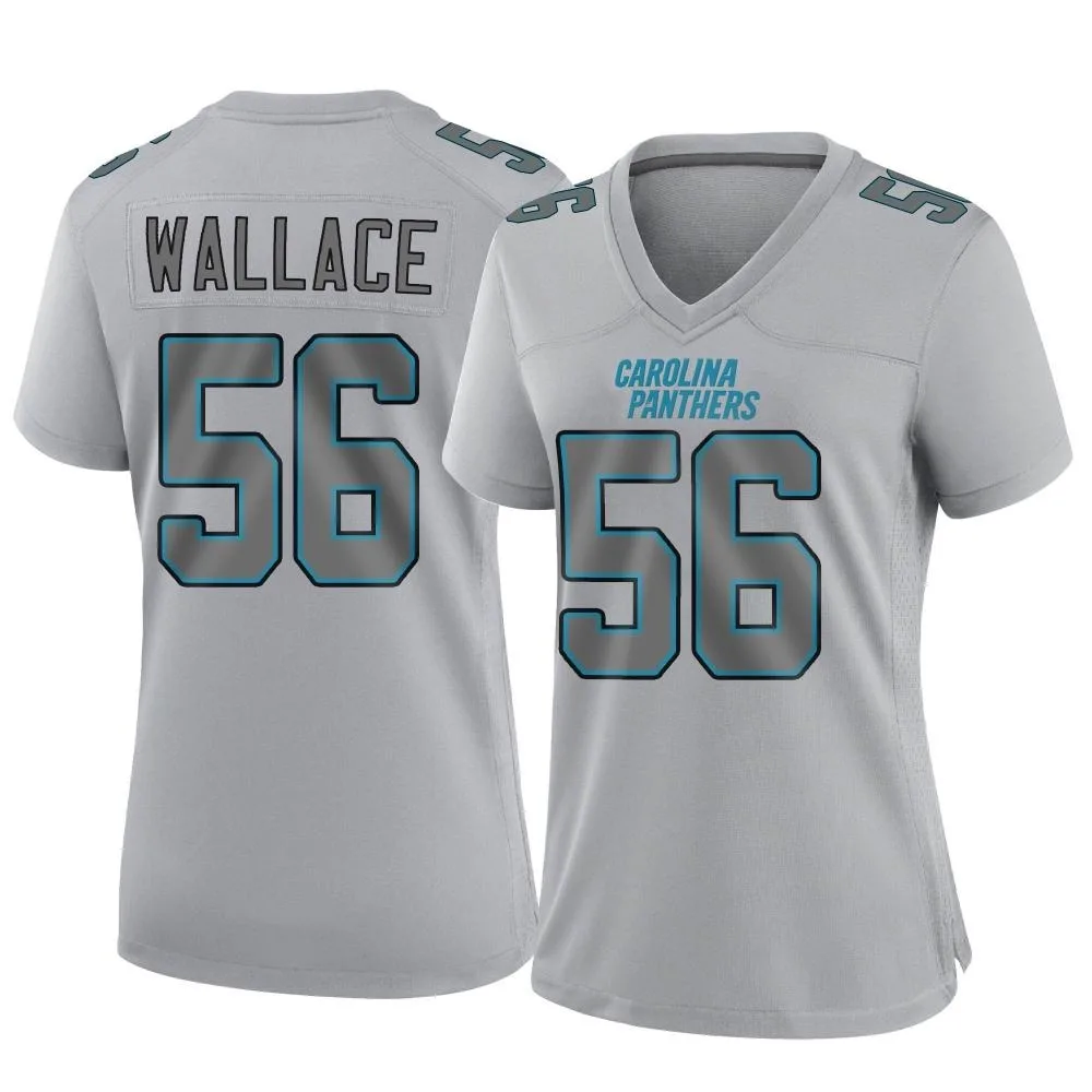 Women's Carolina Panthers Trevin Wallace Nike Atmosphere Fashion Game Gray Jersey Women's Carolina Panthers Trevin Wallace Nike Atmosphere Fashion Game Gray Jersey