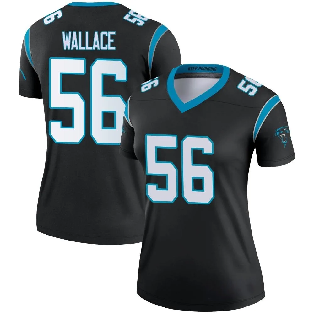 Women's Carolina Panthers Trevin Wallace Nike Legend Black Jersey Women's Carolina Panthers Trevin Wallace Nike Legend Black Jersey