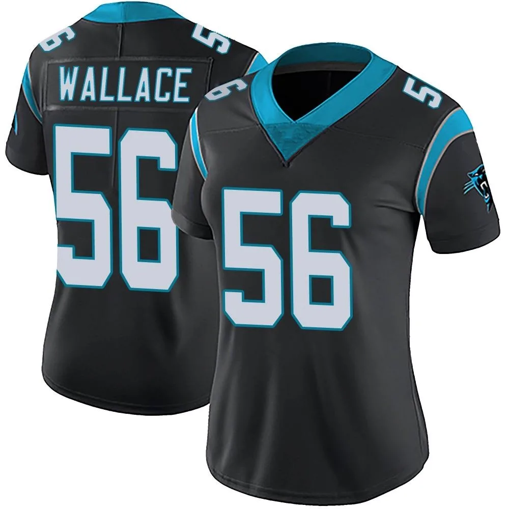Women's Carolina Panthers Trevin Wallace Nike Team Color Vapor Untouchable Limited Black Jersey Women's Carolina Panthers Trevin Wallace Nike Team Color Vapor Untouchable Limited Black Jersey