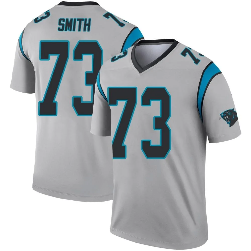 Men's Carolina Panthers Tyler Smith Nike Inverted Silver Legend Jersey Men's Carolina Panthers Tyler Smith Nike Inverted Silver Legend Jersey