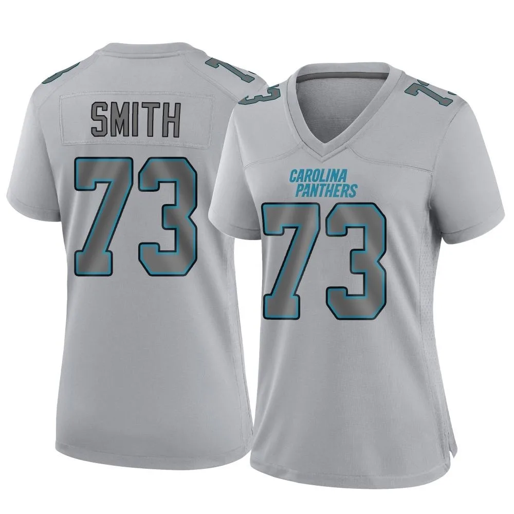 Women's Carolina Panthers Tyler Smith Nike Atmosphere Fashion Game Gray Jersey Women's Carolina Panthers Tyler Smith Nike Atmosphere Fashion Game Gray Jersey