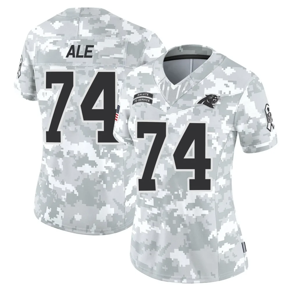 Women's Carolina Panthers Ulumoo Ale Nike 2024 Salute to Service Limited Arctic Camo Jersey Women's Carolina Panthers Ulumoo Ale Nike 2024 Salute to Service Limited Arctic Camo Jersey