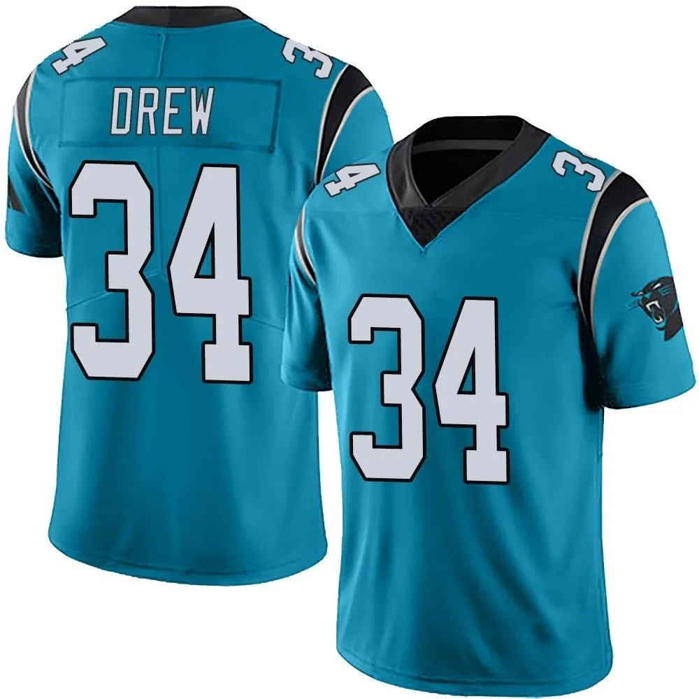 Men's Carolina Panthers Willie Drew Nike Alternate Vapor Untouchable Limited Blue Jersey Men's Carolina Panthers Willie Drew Nike Alternate Vapor Untouchable Limited Blue Jersey