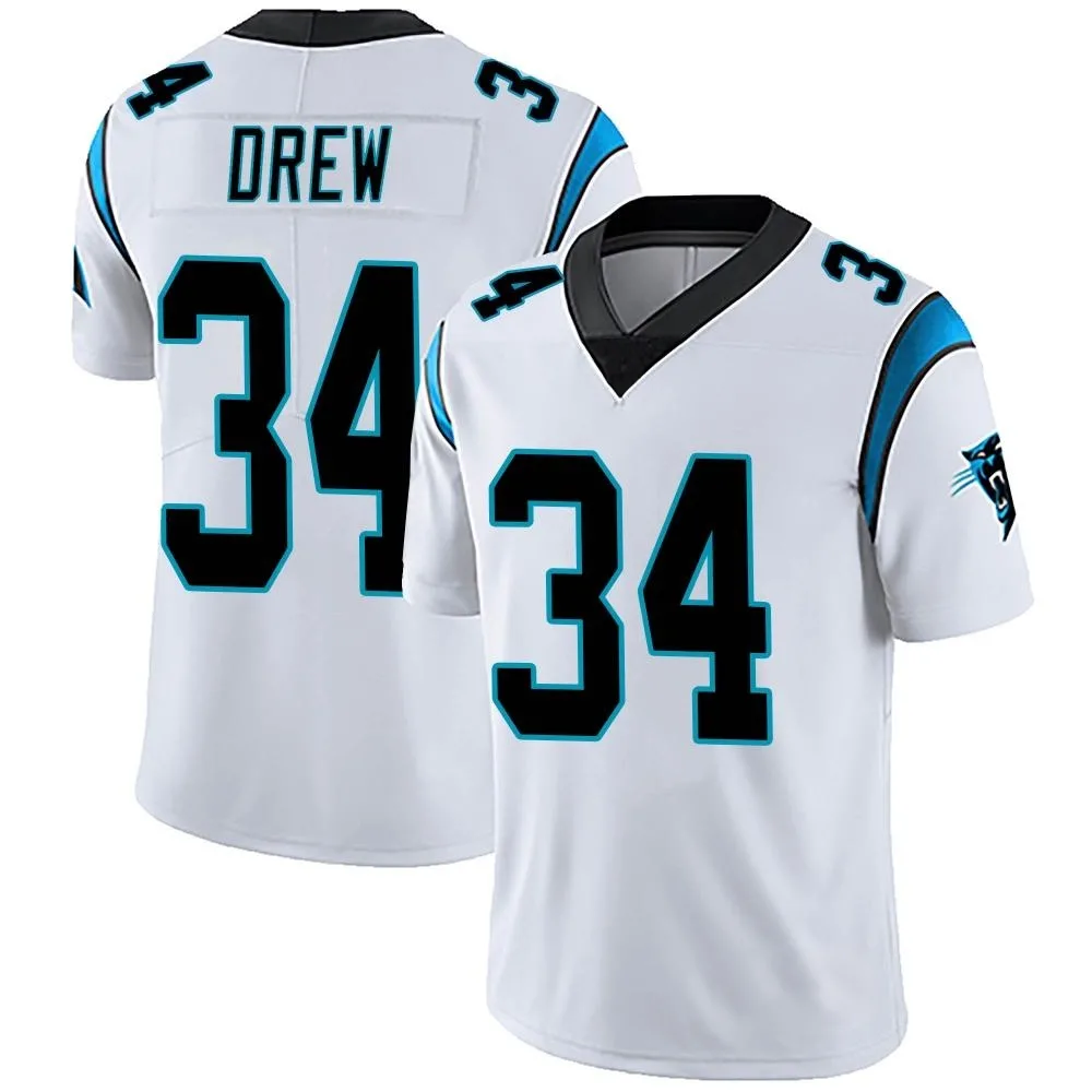 Men's Carolina Panthers Willie Drew Nike Vapor Untouchable Limited White Jersey Men's Carolina Panthers Willie Drew Nike Vapor Untouchable Limited White Jersey