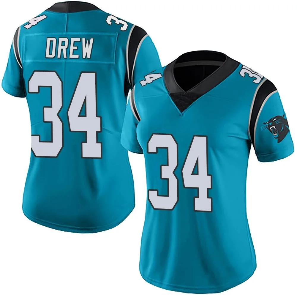 Women's Carolina Panthers Willie Drew Nike Alternate Vapor Untouchable Limited Blue Jersey Women's Carolina Panthers Willie Drew Nike Alternate Vapor Untouchable Limited Blue Jersey