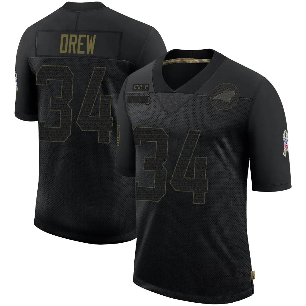 Youth Carolina Panthers Willie Drew Nike 2020 Salute To Service Limited Black Jersey Youth Carolina Panthers Willie Drew Nike 2020 Salute To Service Limited Black Jersey