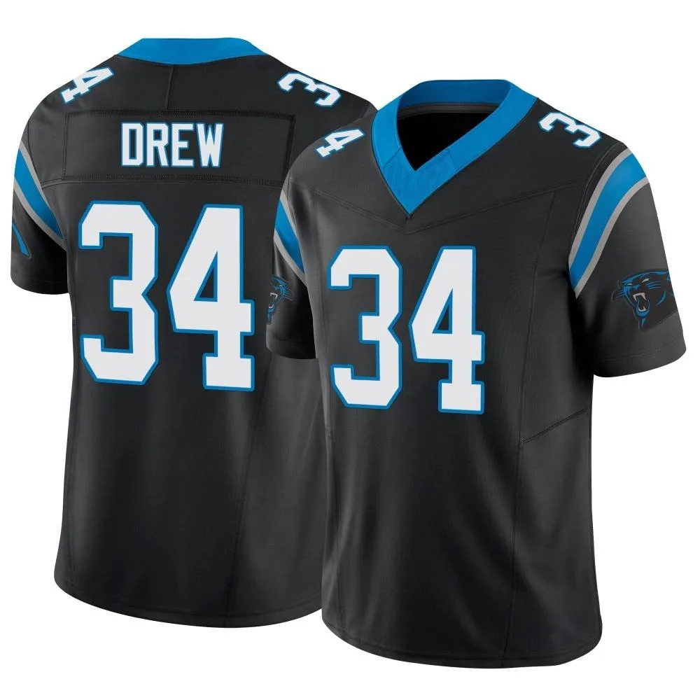Youth Carolina Panthers Willie Drew Nike Vapor F.U.S.E. Limited Black Jersey Youth Carolina Panthers Willie Drew Nike Vapor F.U.S.E. Limited Black Jersey