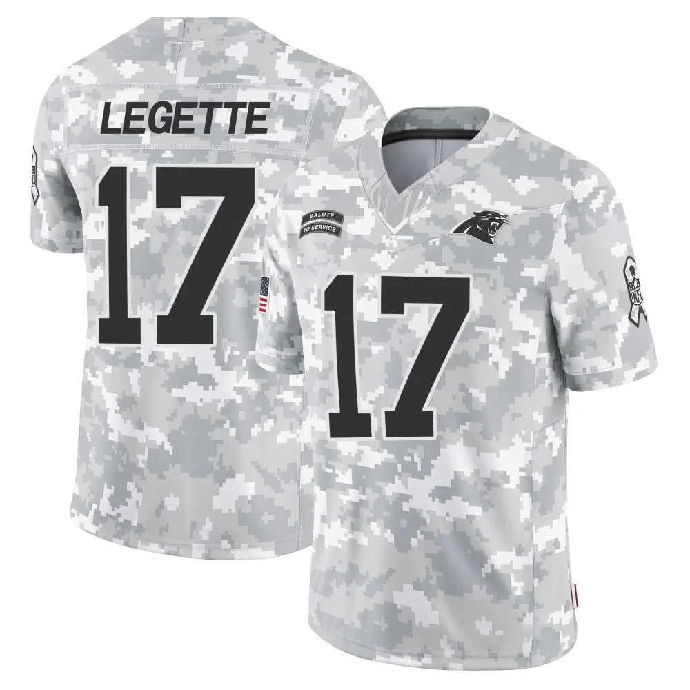 Men's Carolina Panthers Xavier Legette Nike 2024 Salute to Service Limited Arctic Camo Jersey Men's Carolina Panthers Xavier Legette Nike 2024 Salute to Service Limited Arctic Camo Jersey