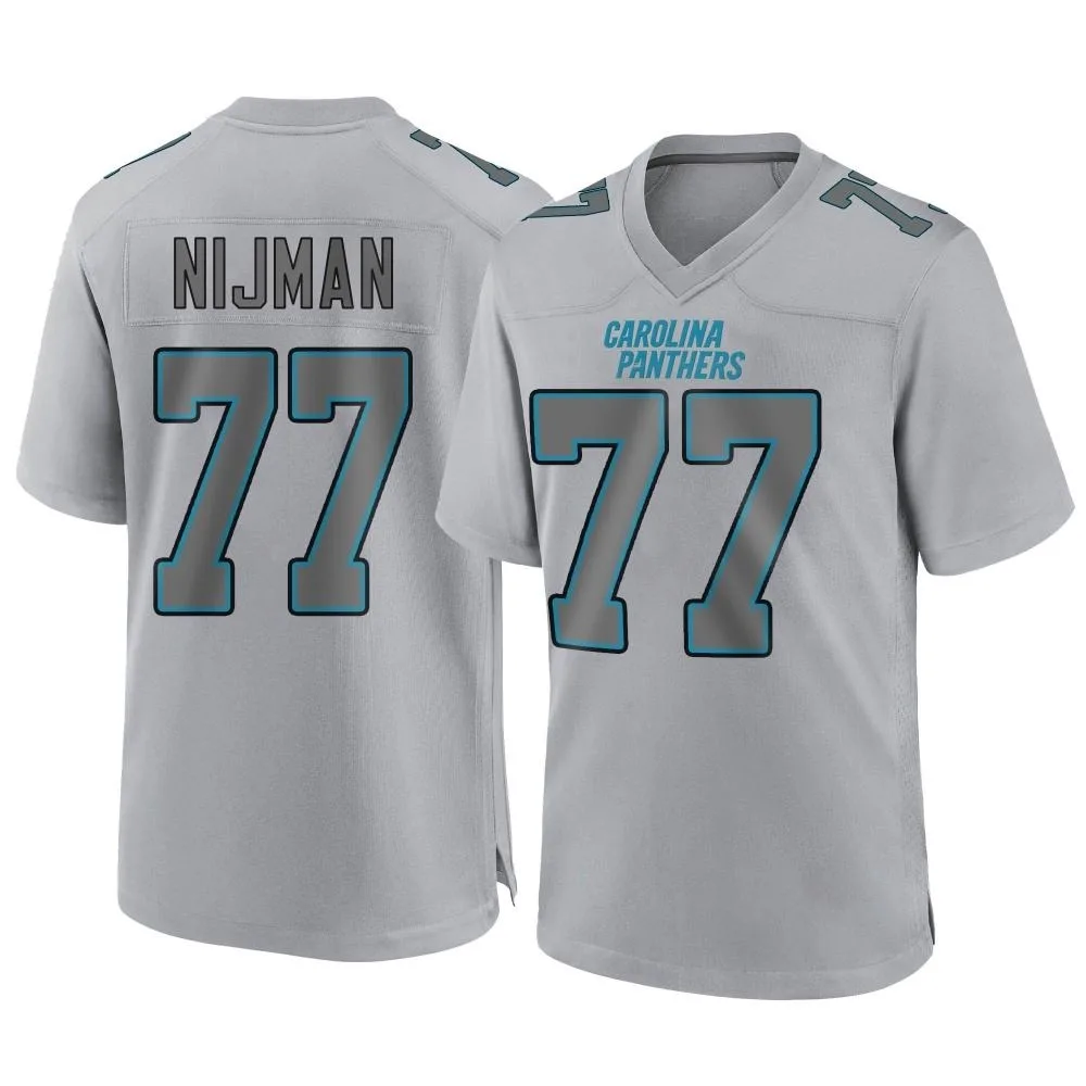 Men's Carolina Panthers Yosh Nijman Nike Atmosphere Fashion Game Gray Jersey Men's Carolina Panthers Yosh Nijman Nike Atmosphere Fashion Game Gray Jersey