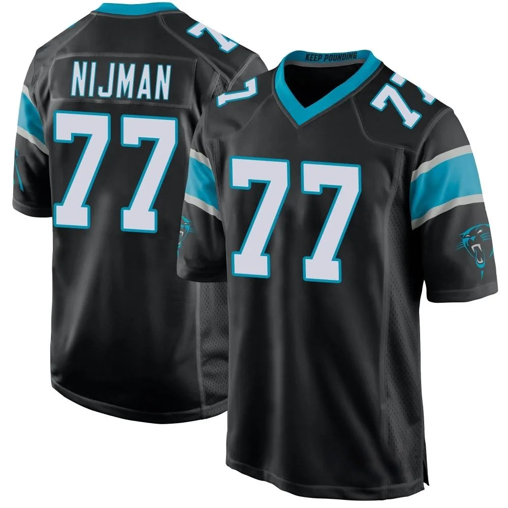 Men's Carolina Panthers Yosh Nijman Nike Team Color Game Black Jersey Men's Carolina Panthers Yosh Nijman Nike Team Color Game Black Jersey