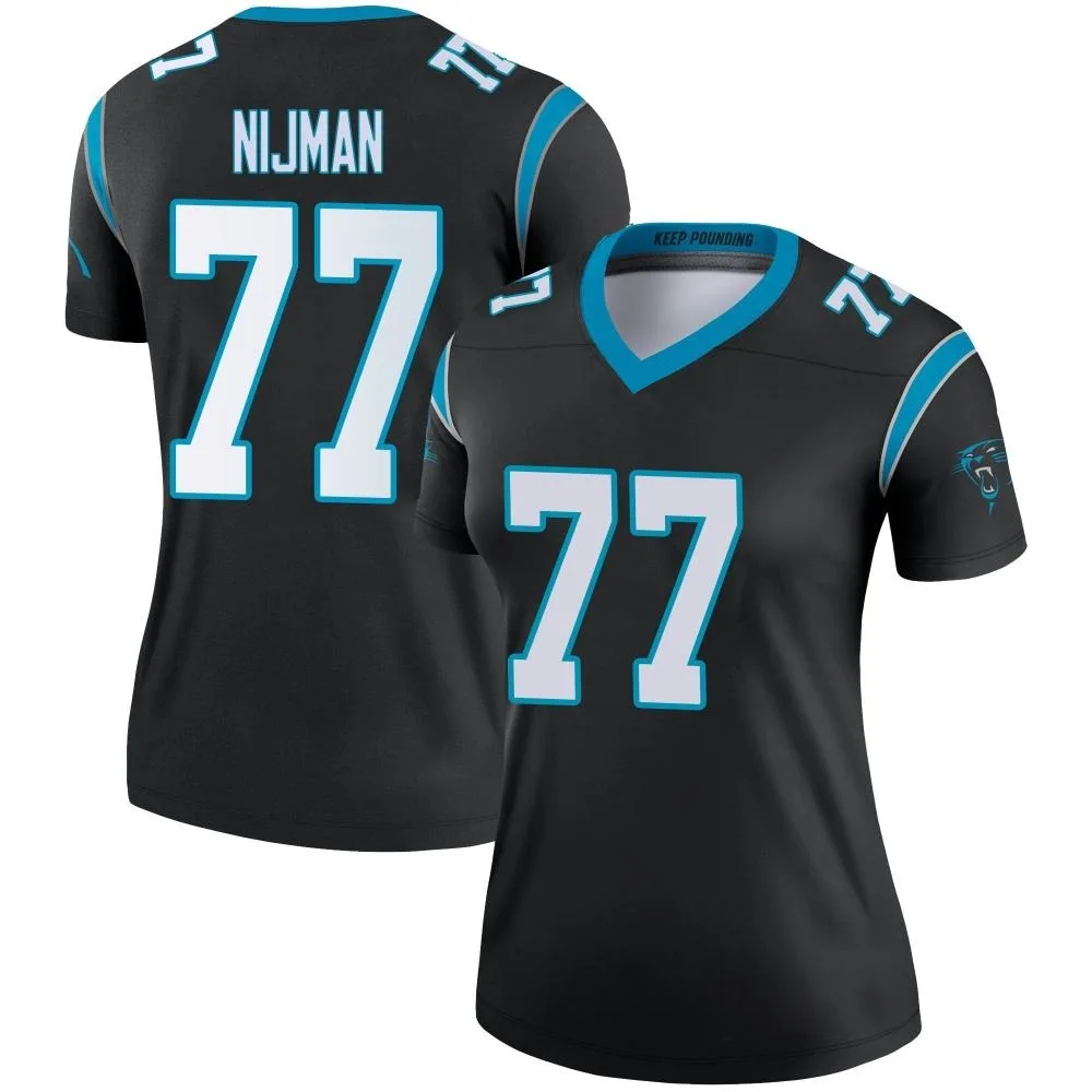 Women's Carolina Panthers Yosh Nijman Nike Legend Black Jersey Women's Carolina Panthers Yosh Nijman Nike Legend Black Jersey