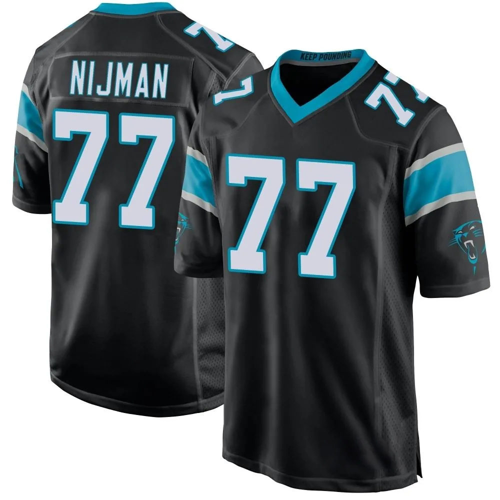 Youth Carolina Panthers Yosh Nijman Nike Team Color Game Black Jersey Youth Carolina Panthers Yosh Nijman Nike Team Color Game Black Jersey